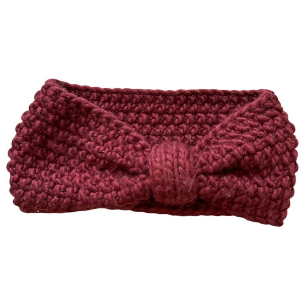 Cozy Knit Scandi Burgundy Headband